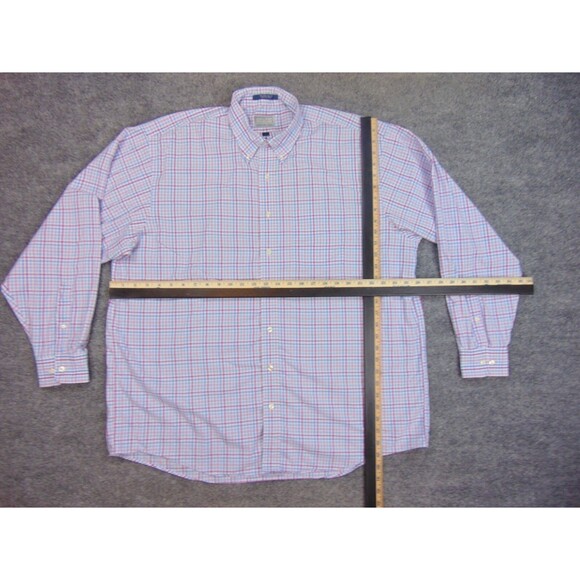 Onward Reserve Shirt Mens XL Blue White Check Linen Wrinkle Resistance - Picture 5 of 8